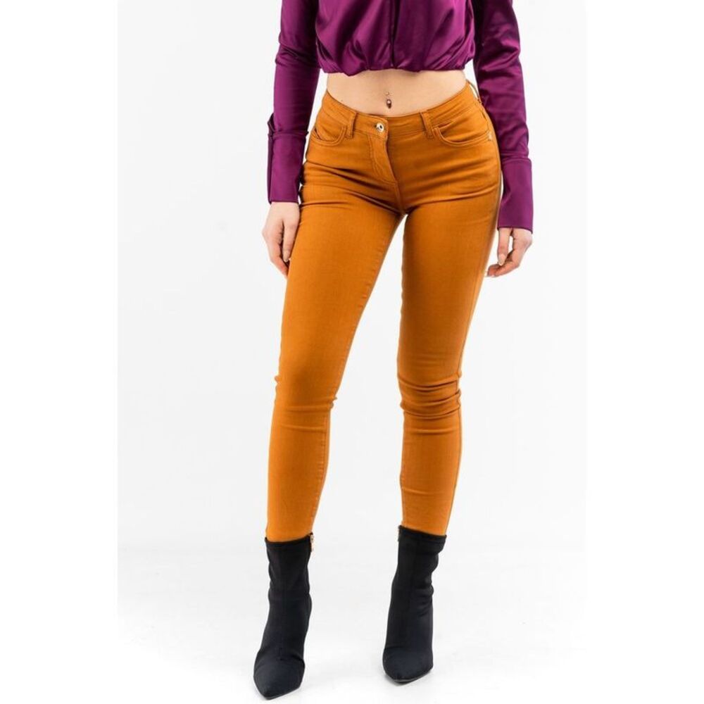 Patrizia Pepe Brown Cotton Skinny Women's Jeans